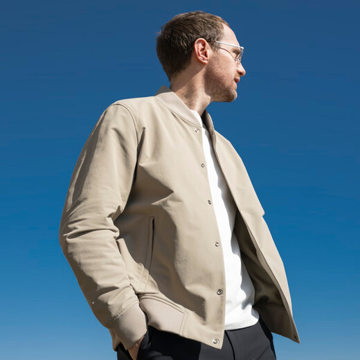 CARE OF LORD Navigator Series Spring and Autumn Men's Stand Collar Business Jacket Microsoft Shell Flight Casual Jacket 7660 Textured Black L