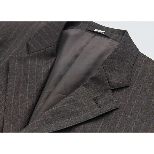 Jijia Italy imported REDA fabric wool suit men's single jacket wool formal wear striped suit brown striped 180C
