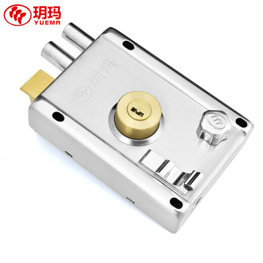 Yuema old door lock anti-theft door lock exterior door lock old iron door lock wooden door lock indoor and outdoor door lock 698-left open side
