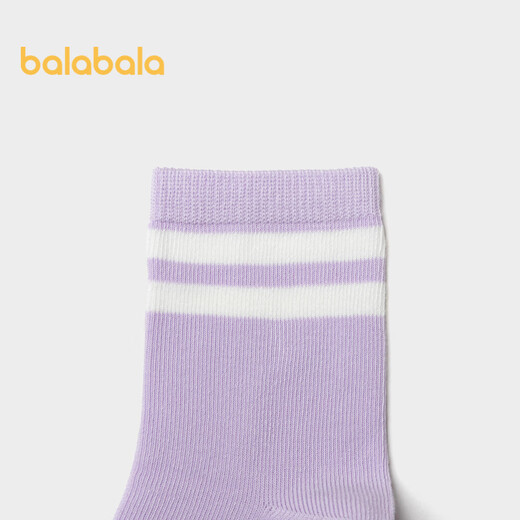 Balabala children's socks spring and autumn boys' cotton socks girls' bottoming socks small, medium and large children's medium tube five pairs 209925172203