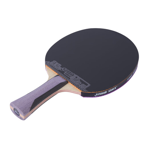 Double Happiness DHS Crazy Purple Six-Star Table Tennis Racket Horizontal Competition 7-layer Pure Wood H6001 with Ball