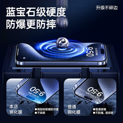 YOUMAKER适用苹果15/15promax钢化膜无尘仓iPhone15plus全屏覆盖高清抗指纹防窥手机秒贴膜 2套装【加强超清版】听筒防尘全屏覆盖 iPhone15