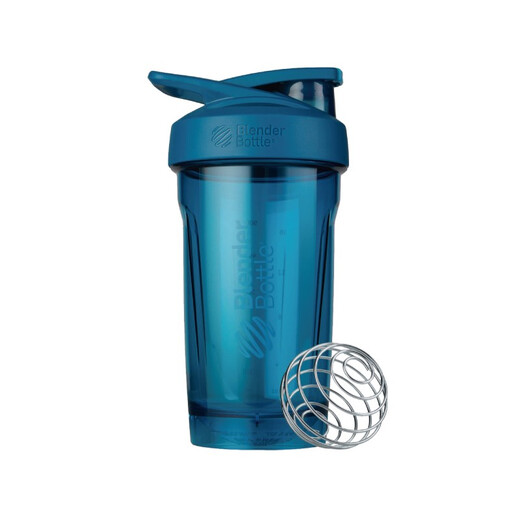 Blender BottleTritan Protein Powder Mixing Cup Meal Replacement Portable Large Capacity Water Cup Fitness Sports Water Cup for Men and Women with Mixing Ball 24oz Tritan-Ocean Blue 710ml