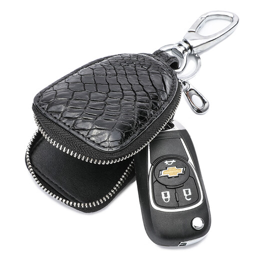 Vitas Glajofu Crocodile en cuir clés sac en cuir authentique simple de voiture simple clés de voiture de taille de carte multifonction sac crocodile Claw Chain Crocodile Belly Key Sac