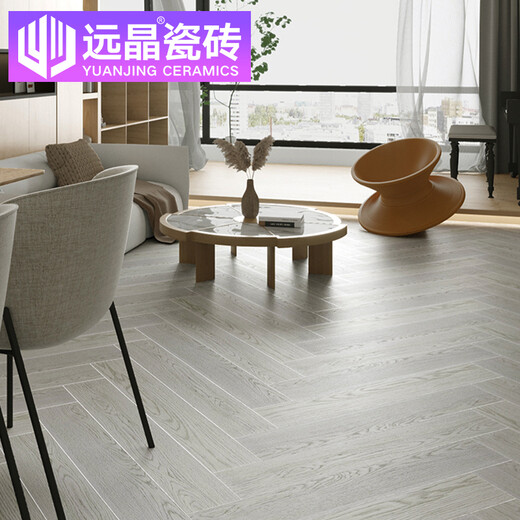 
Yuanjing ceramic tiles 150x900 straight edge all-body wood grain brick imitation solid wood bedroom living room dining floor tiles Nordic anti-slip wear-resistant BJ15912 150x900mm