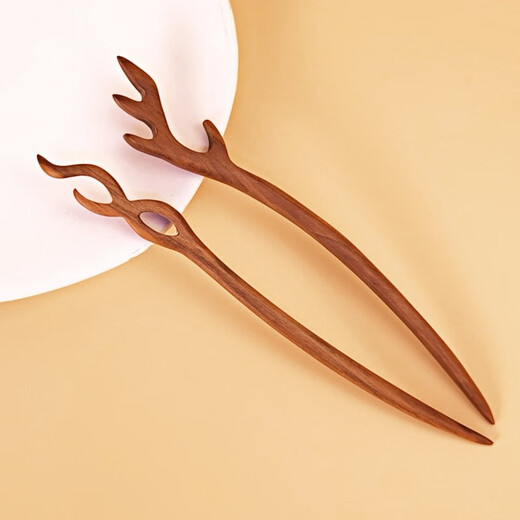 Feihua peach wood hairpin, ancient style hairpin, modern daily wear hair accessory, Hanfu step shake hairpin, wood hairpin, cheongsam headdress, wrapped branches 1 piece