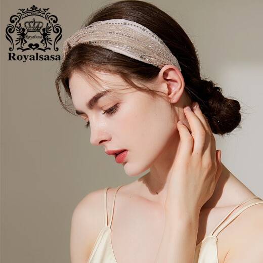 Royal Sasa Royal Sasa Diadema para mujeres Corea de borde ancho de lentejuelas Accesorios para el cabello para el cabello