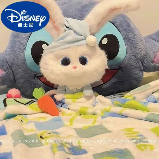 Disney (Disney) Rabbit Doll Plush Toys Petite poupée blanche Amour les animaux de compagnie Big Confidential Rabbit Boss Offre Girls Birthday Gift Saint Valentin Mignon Rabbit Boss + Carrot [Tissu amélioré] Sac cadeau 30cm + carte de voeux
