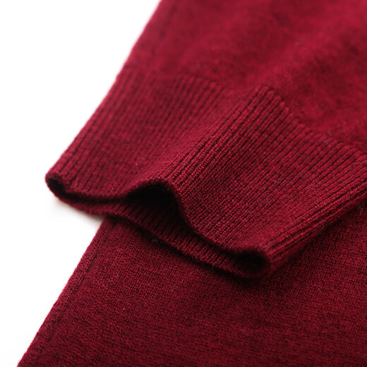 Pierre Cardin 100% wool sweater men's thin half turtleneck sweater middle-aged solid color versatile sweater black 170