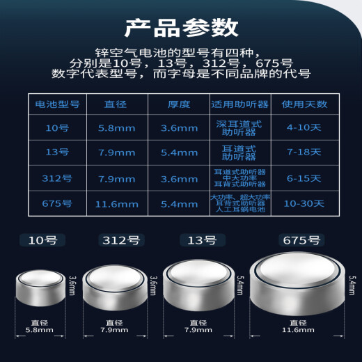 西万博VIBE助听器原装专用配件电池A13A312A10A675纽扣电子西门子瑞声达 A13【5板30颗】