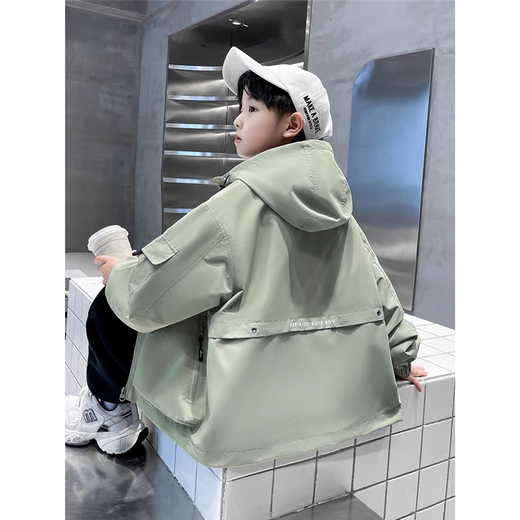 Boys' Jackets Children's Jackets Autumn Outdoor Tops 2025 Spring and Autumn New Boys Hooded Jackets DS-JK22 Black Spring and Autumn 160cm
