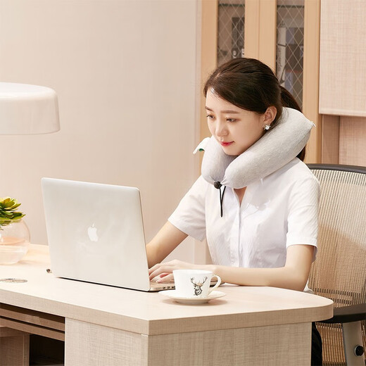 Quanyou (QUANU) home U-shaped aircraft latex pillow with pillowcase neck pillow nap artifact travel car pillow latex neck pillow