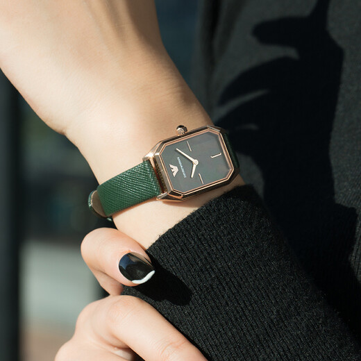Emporio Armani watch for women small green belt retro quartz women's watch birthday gift for girlfriend AR11149