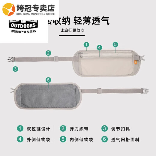 Gu Jianmu Anti-Diebes-Tasche eng anliegende Taillenbeutel reisen Sie ins Ausland Sport Europäische Männer und Frauen unsichtbarer dünner Passbeutel Anti-Diebstahl Wallet Wallet Männer und Frauen grau unsichtbare unsichtbare unsichtbare Anti-Diebstahl