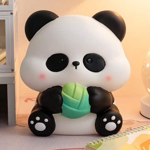 Qi Le birthday gift panda piggy bank for women, children, large capacity, depositable and removable, new style for boys, only in and out of the piggy bank, Panda Dada (large size)