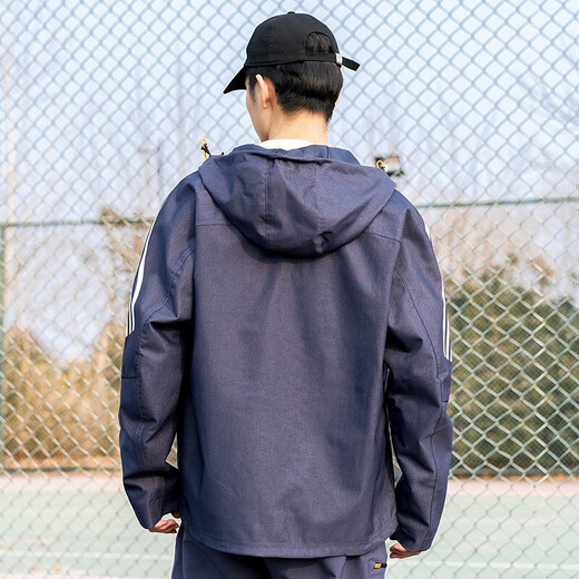 adidas men's jacket 2024 spring and autumn sportswear hooded plush jacket warm casual top HE9905 inner lining L