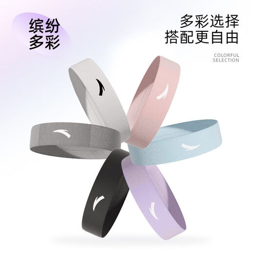 安踏（ANTA）运动头带吸汗发带导汗止汗带夏季外戴头巾束发带头戴导汗抹额汗带 【全新升级】轻薄透气-靛黑 【均码】