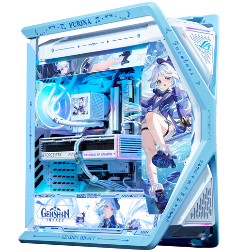 ASUS ROG GR701 Creation God Ryzen R7 9800X3D/5070TI/5080 customized ROG family bucket theme game assembly computer game console desktop complete machine Package 2 Ryzen R7-7800X3D+5070