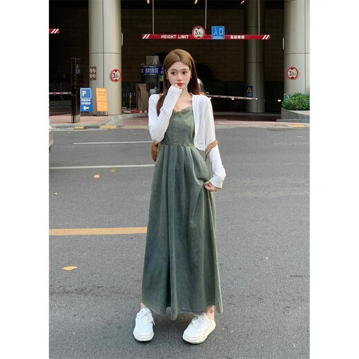 AJEFEFAT牛仔连衣裙女2024夏季新款高级感感做旧质感级吊带裙mm修身A字直 蓝色833 2XL 【建议135至150斤