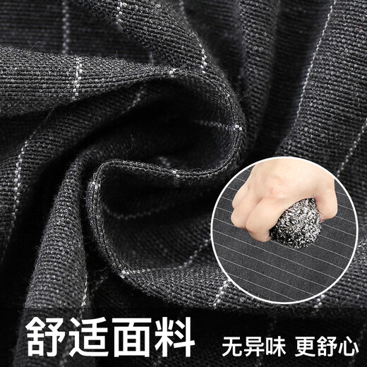 歌梦彤烘焙坎肩围裙纯棉做饭厨房家用2025新款网红夏季薄款工作服女餐饮 ZJ701【灰色】坎肩纯棉竖纹 1条