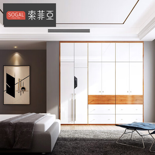 Sofia whole house custom wardrobe Bedroom furniture embedded intelligent clothing care wardrobe Home dryer clothes disinfection E0 board