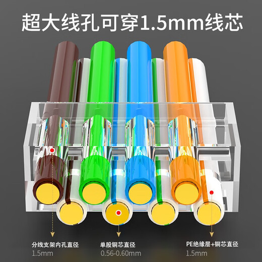 
Ten thousand grade (OFNPFTTH) super six 10 Gigabit shielded crystal head CAT6a network jumper crystal head RJ45 engineering-grade network cable connector 30 packs WJ-15262