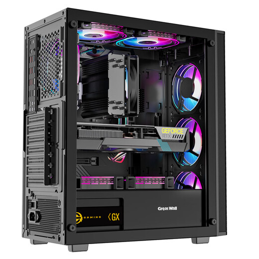 长城（Great Wall）本色K08电脑机箱（ATX主板/玻璃侧透/钢网面板/USB3.0/8风扇位/防尘网/支持5080显卡）