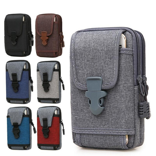 Kingtrip 6.5-inch mobile phone waist bag men's belt mobile phone bag belt waist bag sports tactical waist bag mobile phone bag arm bag light gray