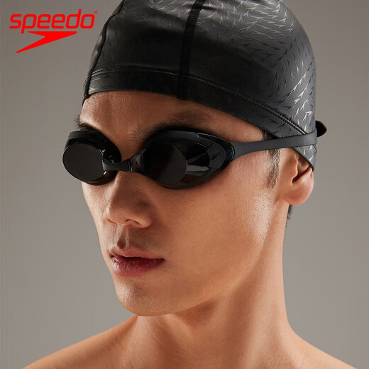 Speedo (Speedo) swimming goggles imported high-definition anti-fog waterproof large field of vision Cyclone3 men and women large frame professional swimming glasses set [imported upgraded anti-fog] black