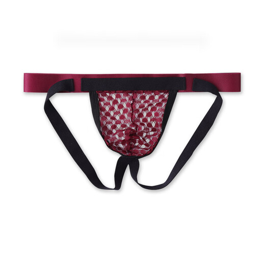 Confidential delivery Men's double-butt underwear sexy thong mesh hollow transparent gay underwear fully exposed buttocks lifting GAY fashion sexy underwear color XXL