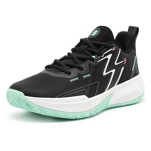 361 basketball shoes men's shoes BIG3 TEAM autumn breathable practical wear-resistant shock-cushioning training professional basketball shoes school season Obsidian black/Haibo blue [Leather face] 45