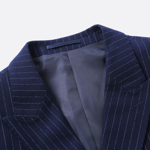 Yhv double-breasted suit men's slim-fit youth blue striped business formal casual suit 7674174 double-breasted 2XL (180)