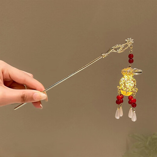 Indian rice (ENRMIIV) lily of the valley tassels, high-end hairpins, Chinese ancient style hairpins, new Chinese style hairpins, Hanfu hairpins, headwear, folding fan hairpins