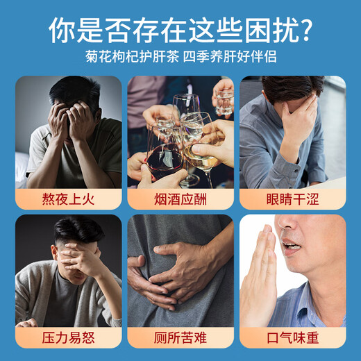 固本堂24味菊花枸杞决明子茶养肝护肝茶金银花茶人参女男士熬夜养生茶包