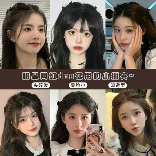 Juvia plush flower hairpin for women with half-tied hair on the back of the head, high-end grabber, large one-word hairpin, duckbill clip, headwear, JYFJ56 frosted small grabber, 10 bags