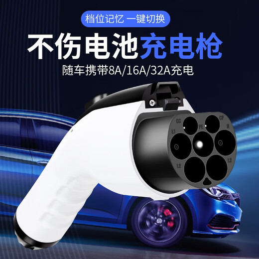 Wuji New Energy Electric Vehicle Ladegerät Waffe Tragbares Erdungsdraht Home Use BYD Song Aian 3,57 kW Changan Deep Blue SL03/C673 3,5 kW 8/16A Zweigang-Einstellung (20 Meter)