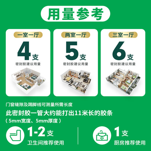 WACKER MP mildew-proof glass glue beauty glue caulking sealant waterproof and weather-resistant silicone toilet edge glue white 1 piece