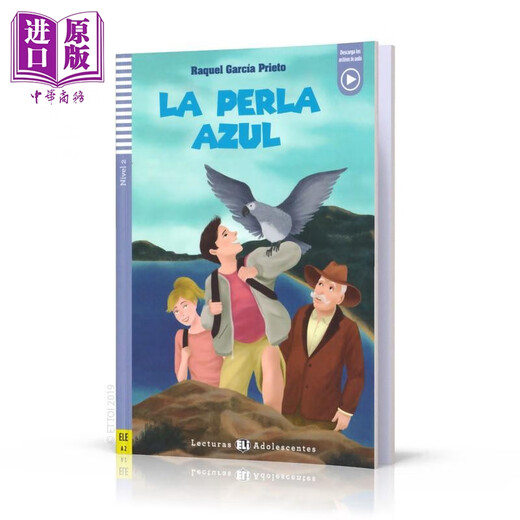 预售 西班牙语原版分级读物 ELI Teen Readers Spanish A2 La perla azul 蓝珍珠 含音频 西班牙文 小语种小说阅读