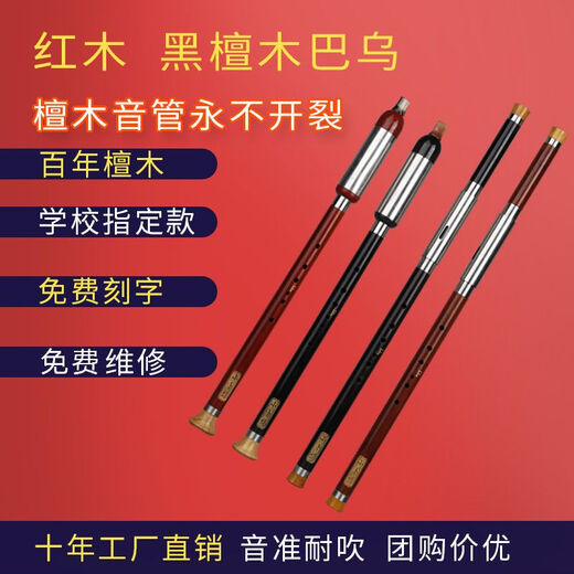 蒲恋红木单管竖吹横吹巴乌小学生成人 演奏初学 红木-竖吹巴乌F调