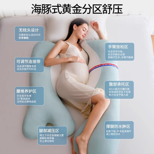 BabyWatch Pregnant Women's Pillow Waist Support Side Sleeper Belly Support Dolphin Pillow Pregnancy Sleep Special Pregnant Women Gift Fantasy Pink Dolphin