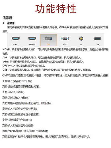 Shanghai Yangbang video processor BX-OVP-L1XL2XM4X full-color LED display control two-in-one BX-OVP-L4X