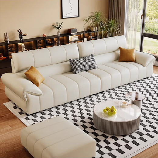 Jianxin-Sofa Wohnzimmer 2025 Neues kleines Wohnungssofa-Katze Kratzende Leder modernes einfaches Ledersofa 699