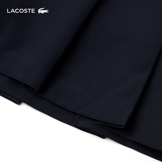 LACOSTE法国鳄鱼女装 24春夏新款时尚百搭潮流休闲裤显瘦百褶短裤GF3879 166/藏青色 32 150