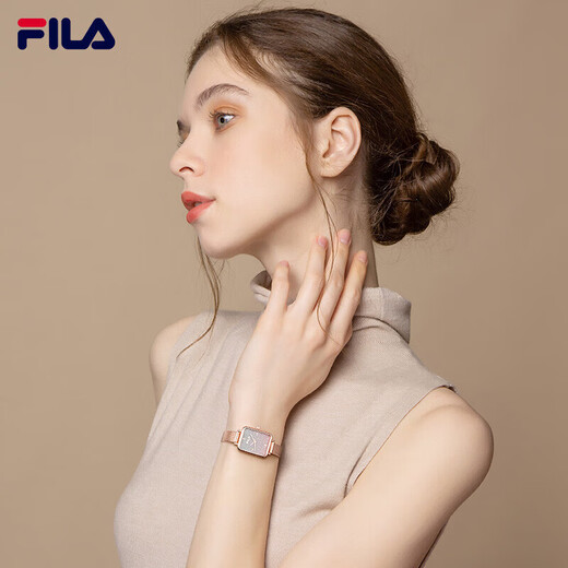 FILA watch women's watch with starry temperament New Year gift for women retro small square plate quartz watch 6290-101