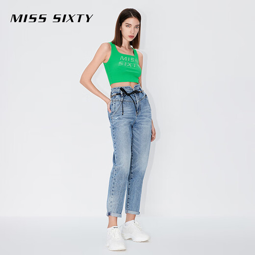 Miss Sechzig gestrickter Weste Frauen U-Neck Slim Stretch Top modisch und vielseitig schwarz xs