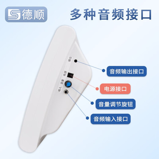 德顺（DESHUN） 610WDC有源壁挂式音箱内置功放30W教室音响监控喇叭音响 有源壁挂音箱+连接线+电源