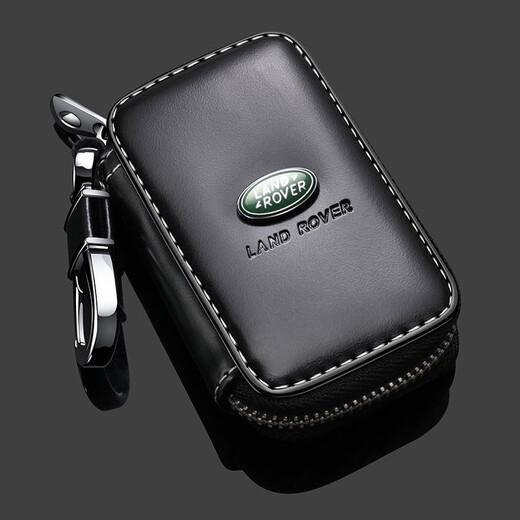 Suitable for Land Rover Range Rover Leather Key Pack Aurora Discovery God Walk 4 God Walker 2 Car Key Pack for Universal Men and Women Square Land Rover Black (Top Leather)