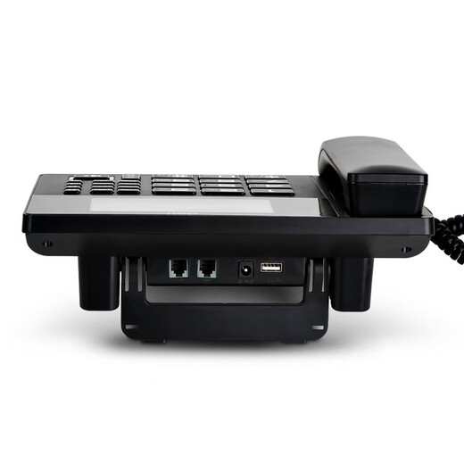 Deli identificador de llamadas oficina hogar teléfono fijo teléfono fijo hotel recepción servicio al cliente teléfono montado en la pared teléfono fijo teléfono de grabación digital 799 negro