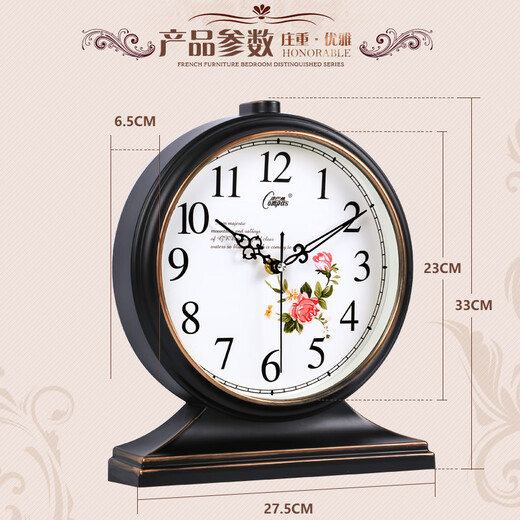 Compas Wall Clock Classical European Table Clock Retro Living Room Decoration Table Clock Creative Bedroom Bedside Clock Quartz Clock 3020 Digital Ivory White