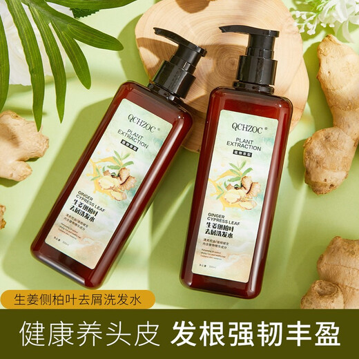Qchzoc Ingwer Orchidaceae Blatt Erfrischende Anti-Dandruff-Shampoo-Reinigung und beruhigendes Shampoo 300ml